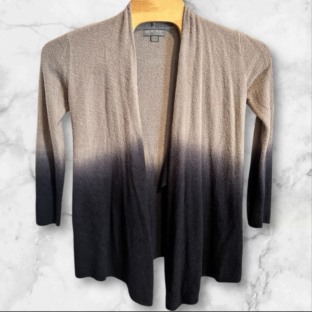 Barefoot Dreams S/M Bamboo Chic Lite Calypso Ombre Open Front Cardigan Sweater